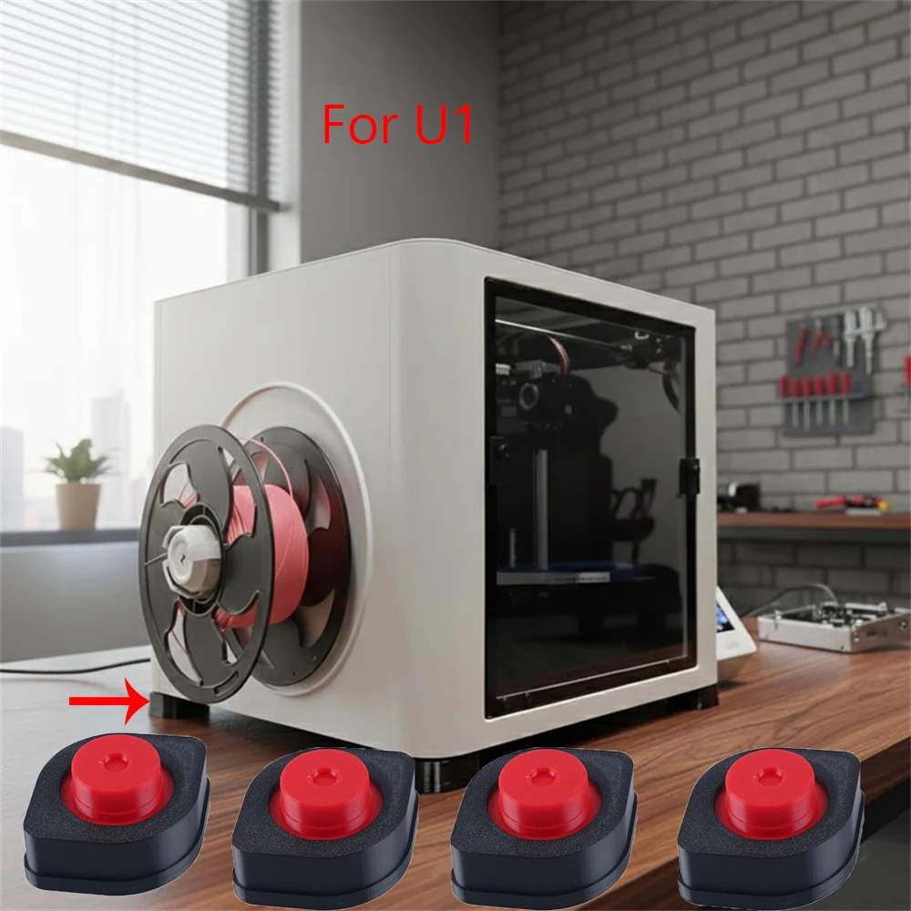 Noise Reduction Shock-Absorbing Feet Pad Anti-Slip Base Feet Accessories for Snapmaker U1