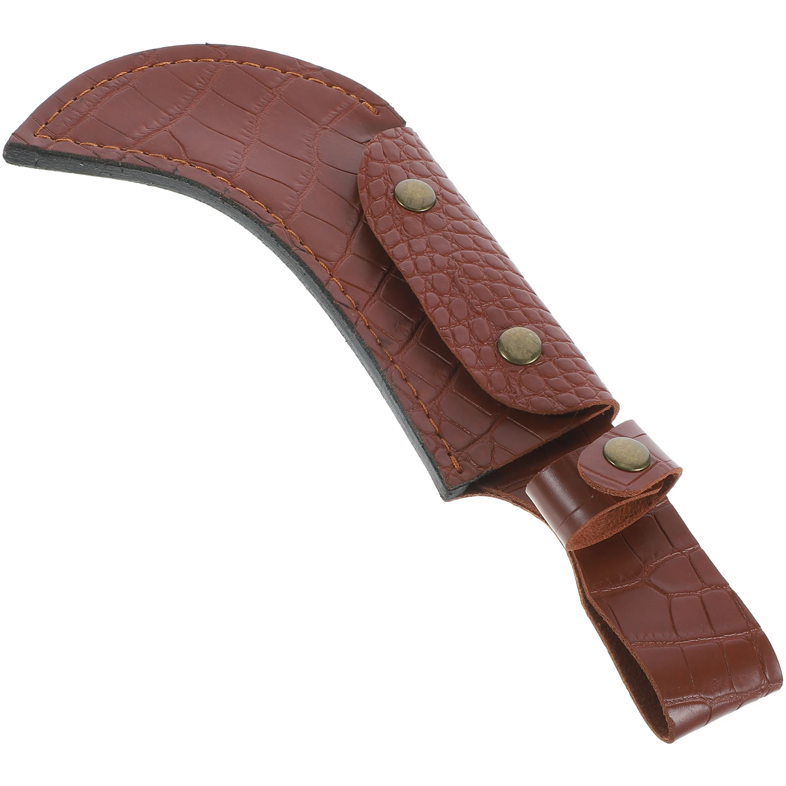 

Fruit Knife Curved Blade Sheath PU Cover Kitchen Cleaver Meat Protective Practical Easy Carry