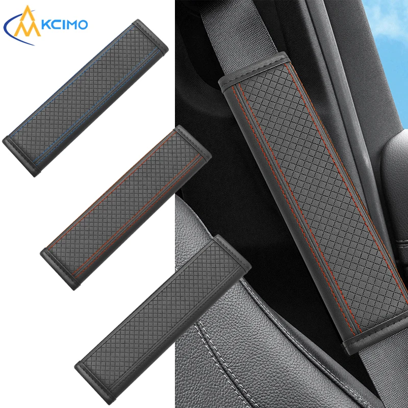 

Universal PU Leather Embossed Safety Belt Shoulder Cover Breathable Protection Seat Belt Padding Pad Cover Auto Interior accesso