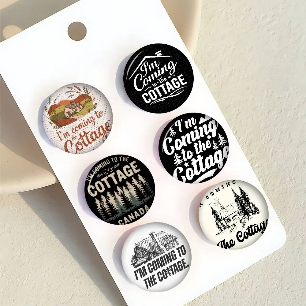 I'm Coming To The Cottage Anime Button Pin Handgefertigte Brosche für Kleidung Cartoon-Abzeichen Rucksack-Dekoration Schmuck-Accessoires