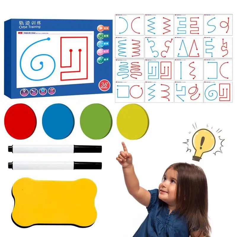 Jouet de dessin Montessori, stylo, contrôle, formation, couleur, forme, jeu de correspondance, activités d'apprentissage pour tout-petits, livre éducatif