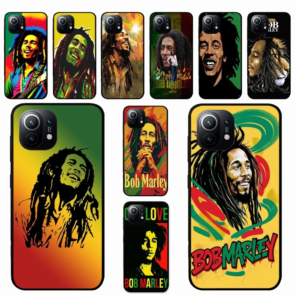 B-bob M-marley TTPU Phone Case For Xiaomi Mi 5X 8 9 10 11 12 Lite Pro 10T PocoX3pro PocoM3 Note 10 Pro Lite