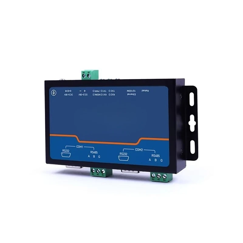 N520 H7-6 Version Dual Port RS232 RS485 Industrial Serial to Ethernet Converter with Modbus gateway