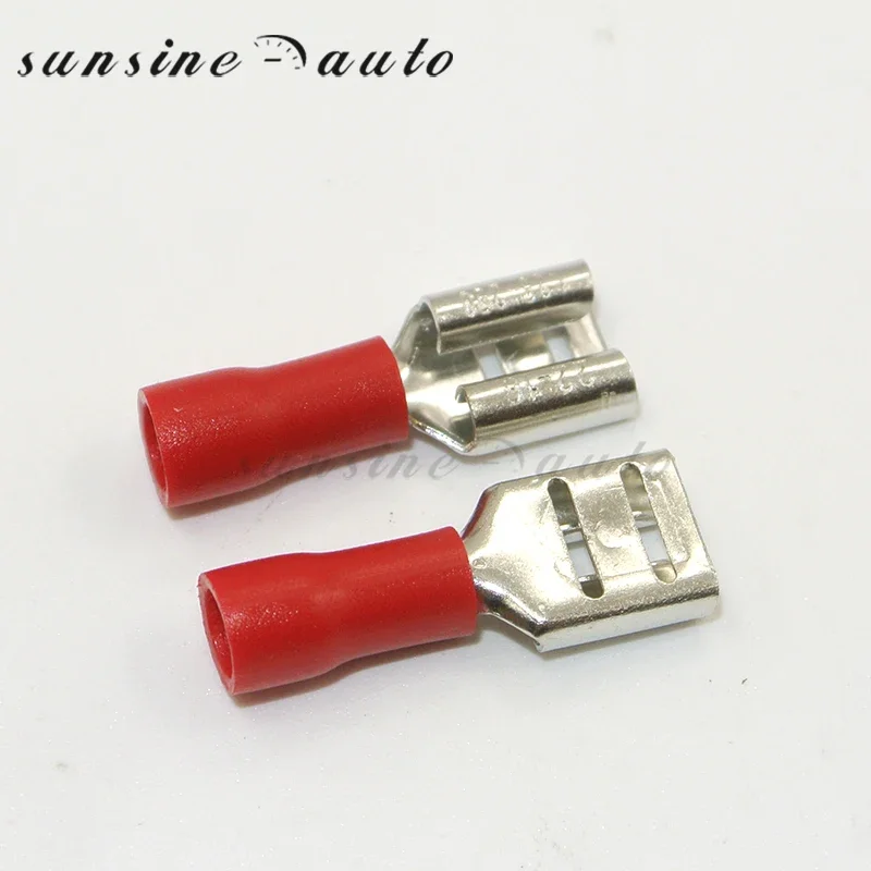 1000 buah Terminal Crimp listrik terisolasi pria wanita 2.8mm 4.8mm 6.3mm untuk 0.5-6mm2 22-10AWG konektor kawat kabel