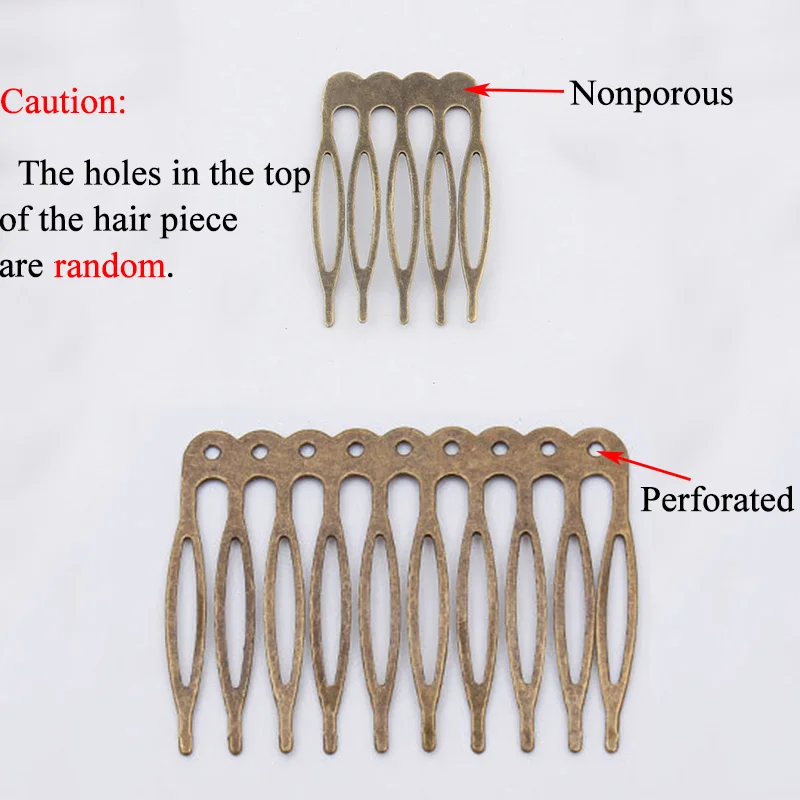 10pcs 5/10 Teeth Metal Hair Comb Blank Base Gold Hair Claw Hairpins For Jewelry Making DIY Wedding Hair Components Accessories