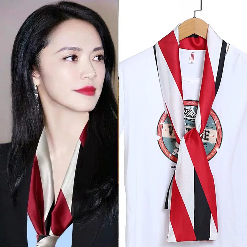 Lenço de seda feminino de grife: o quadrado estreito definitivo para todos os estilos e configurações