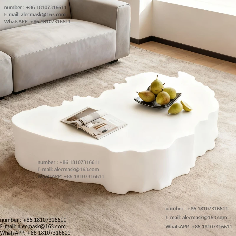

Painted coffee table new art living room tea table modern simple annual ring coffee special-shaped side table sofa