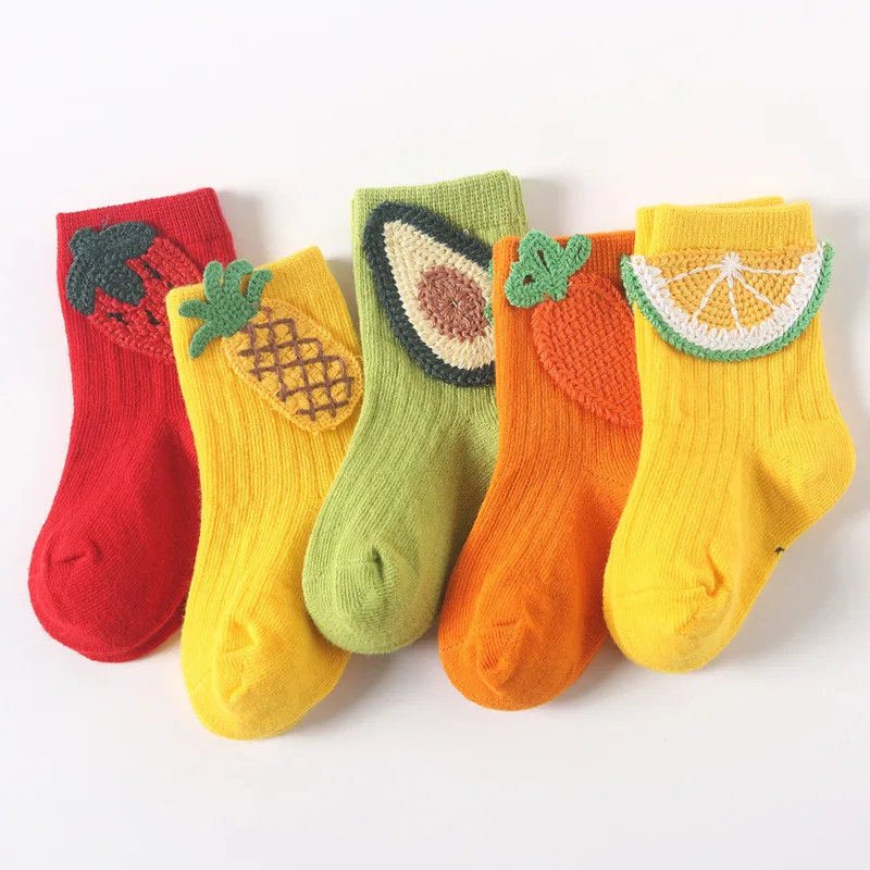 Children's  Spring and Autumn Baby Socks Cartoon Men's and Women's Baby Midtube Socks Three-dimensional Doll Socks Cotton