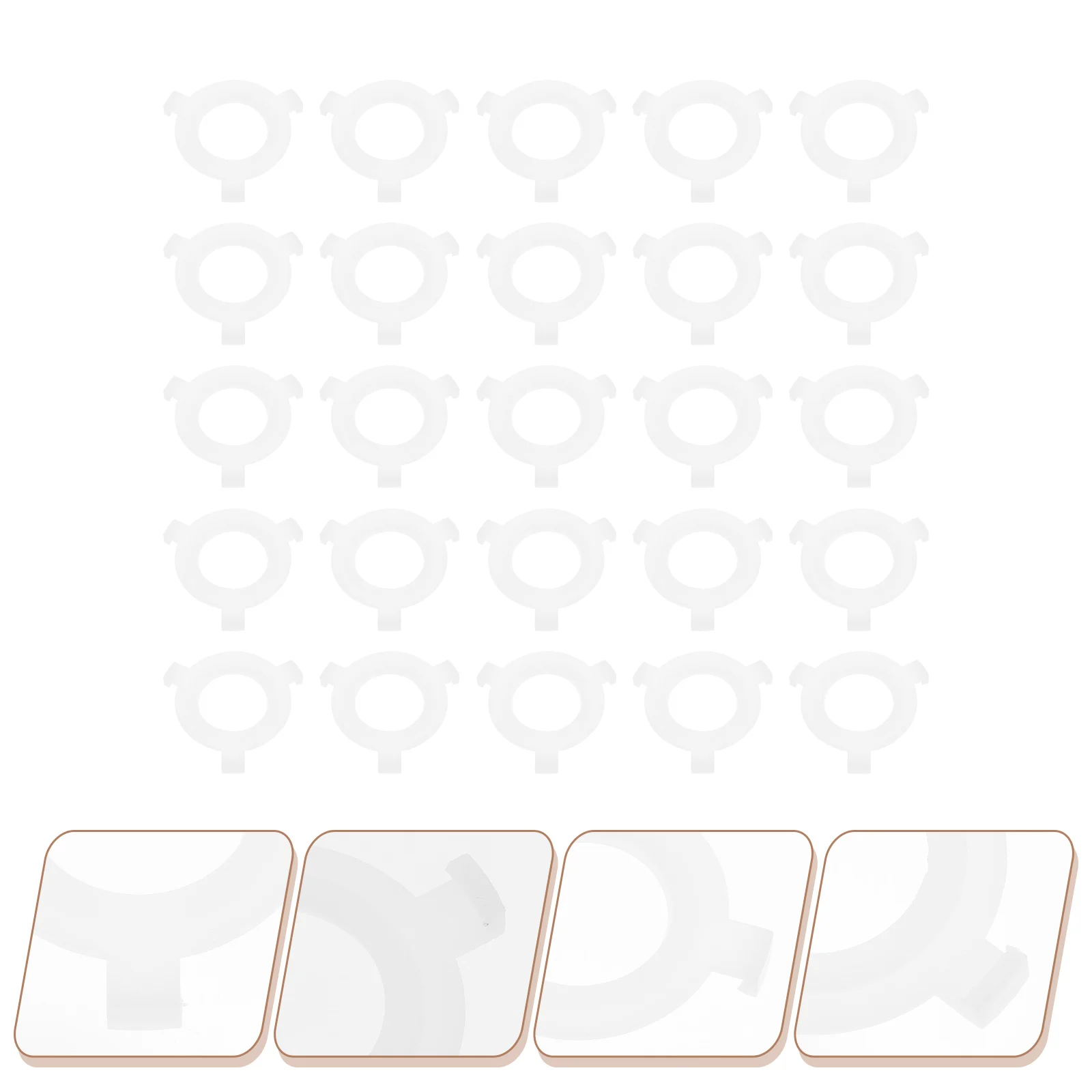 

50pcs Lamp Shade Adapter E27 to E14 Plastic Durable Converter Rings Accessories for Lamps Lighting Attachments