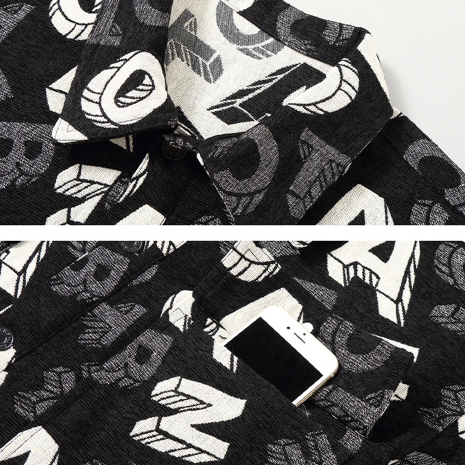 Vintage Jacket Men 11XL 10XL Plus Size Cargo Jacket Coat Spring Autumn Letter Graffiti Jackets Male Big Size Outerwear