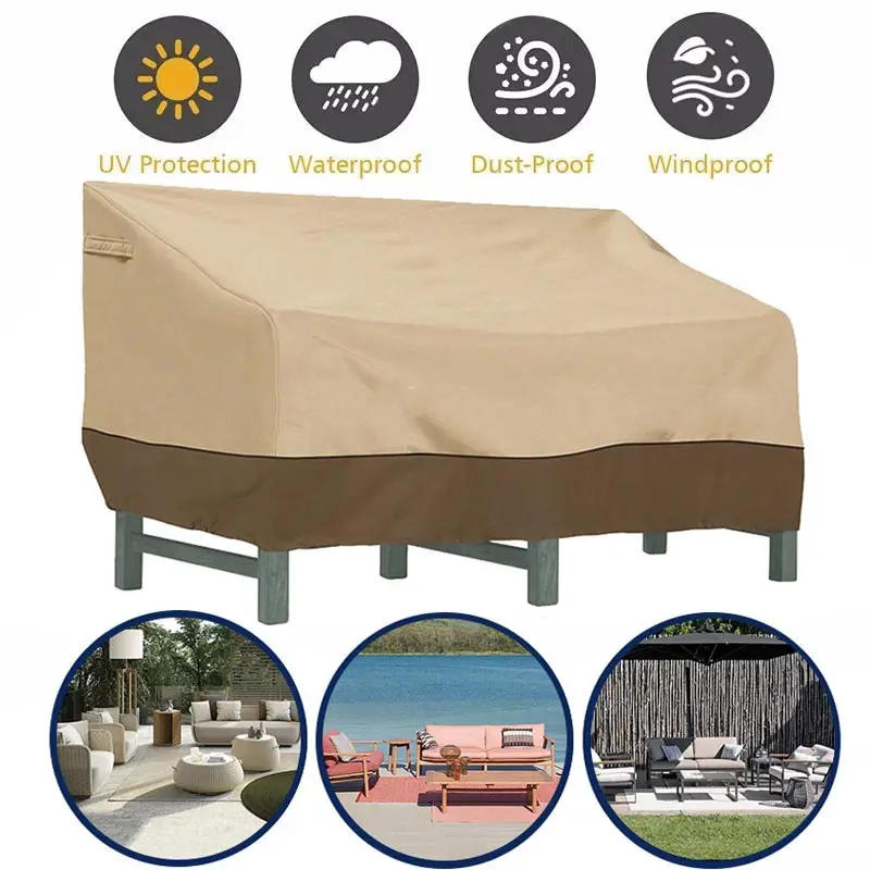 210D Multi Person Outdoor Sofa Chair Cover,Garden, Courtyard,Sun Protection Cover,Proof-Windproof,Rainproof,Snow Furniture Cover