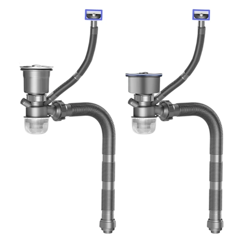 E7CD Plastic Kitchen Sink Drain Pipe Downpipe Fittings For Home Use Easy Installation