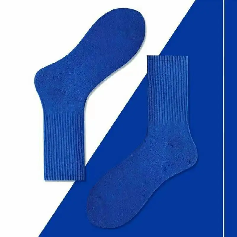 Klein Blue-Calcetines de estilo Retro para mujer, medias informales de moda coreana, Harajuku, Color sólido, verde, naranja, rojo y Beige