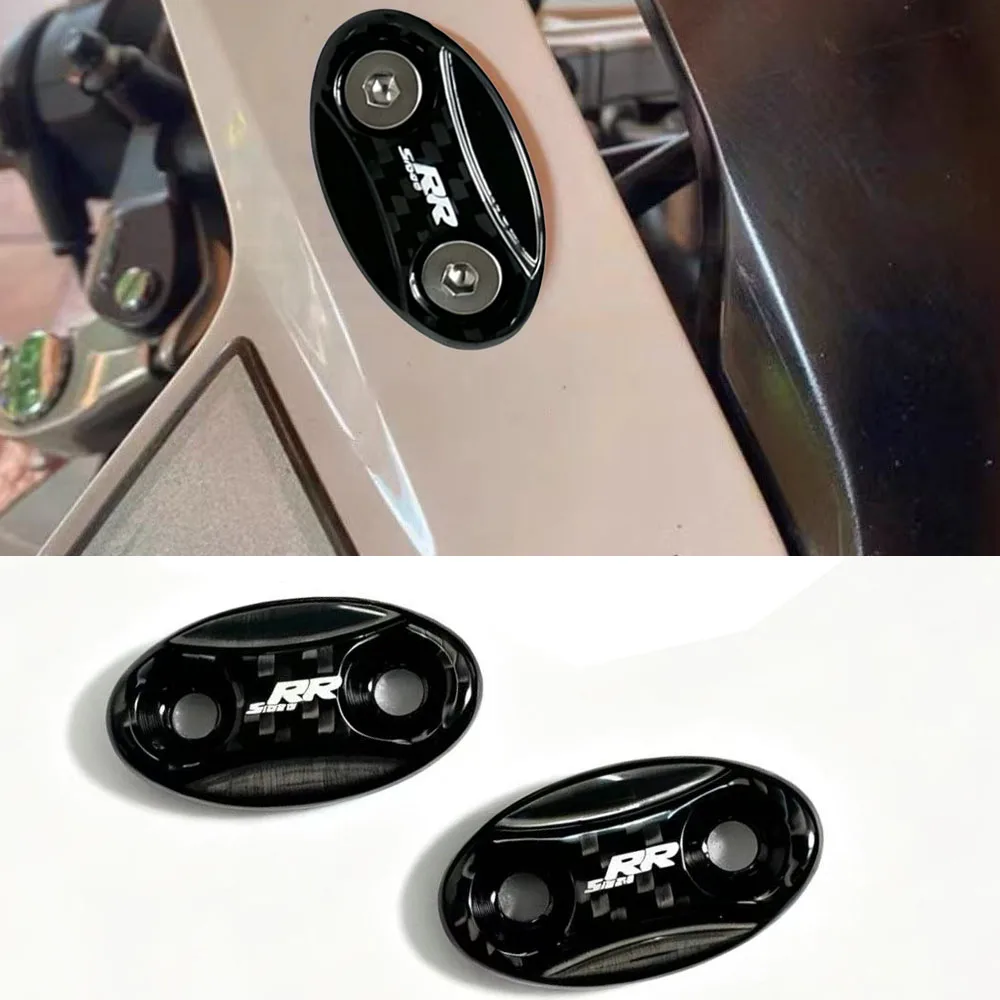 For BMW S1000RR 2009-2018 Windscreen Driven Mirror Hole Eliminator Cap Motorcycle Accessories Mirror Hole Cover Carbon Fiber