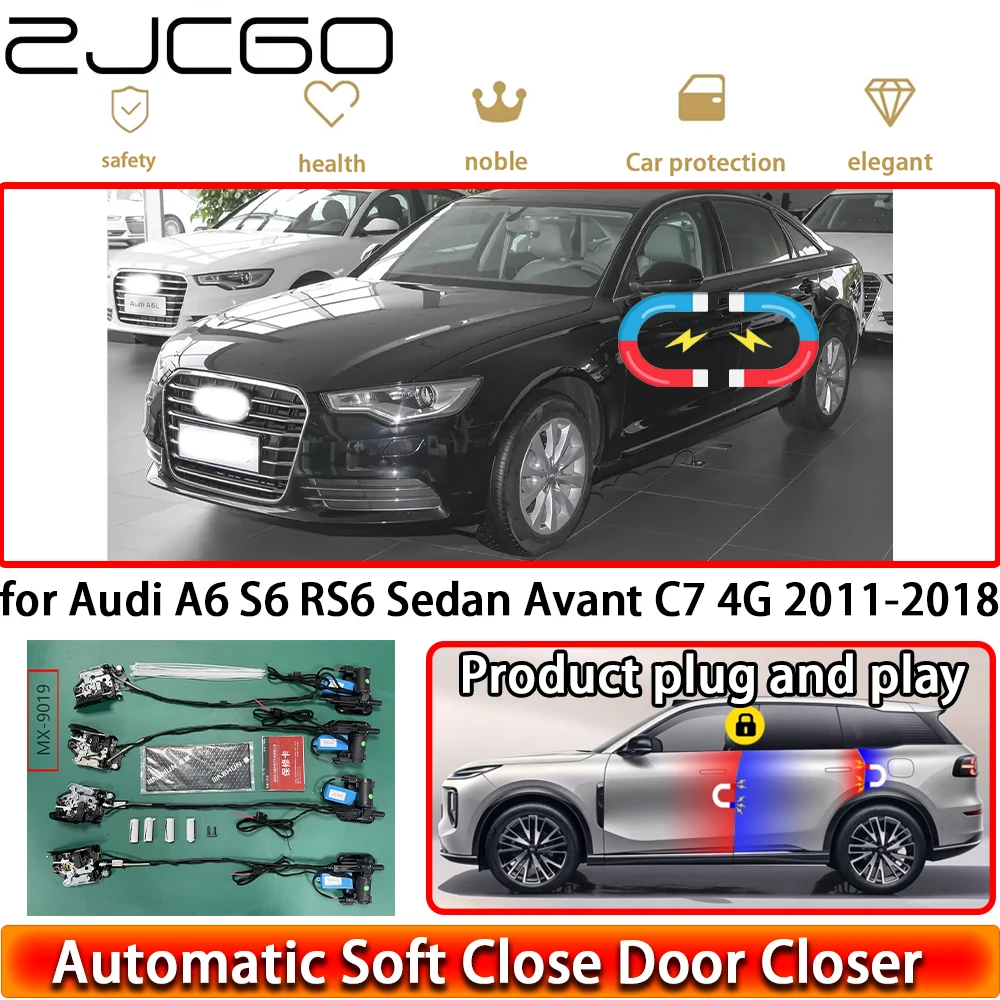

for Audi A6 S6 RS6 Sedan Avant C7 4G 2011-2018 OEM Car Soft Close Door Kit Power Closing Latch System Auto Pull Door Easy Close