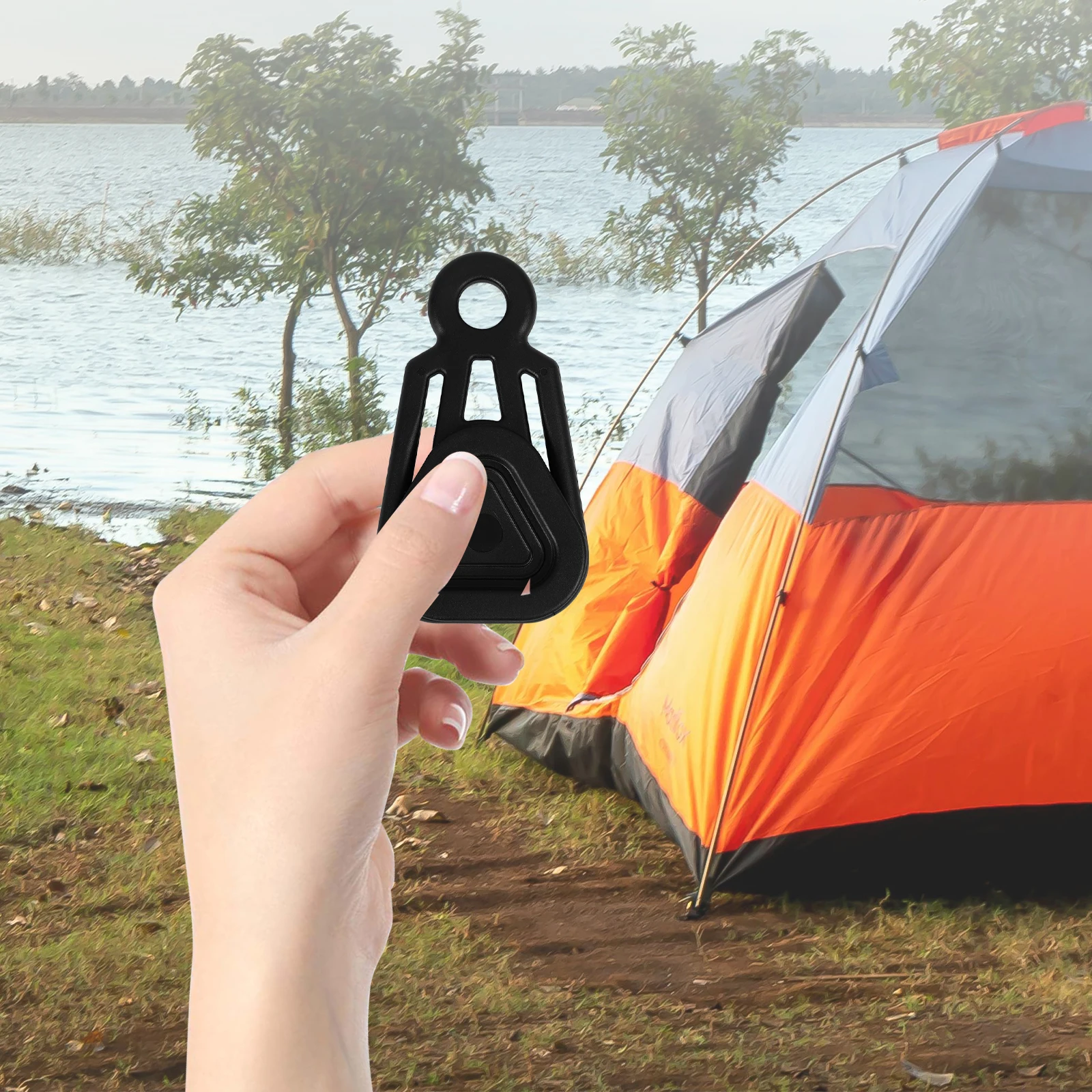 

10pcs Tent Tarp Clips Plastic Disc Buckle Heavy Duty Awning Trap Clamps Lightweight Sturdy Waterproof Tear Resistant Durable
