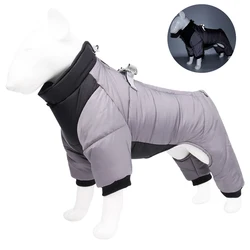 Winter Pet Dog Clothes For Small Medium Dogs Puppy Reflective Waterproof Warm Thicken Jacket Harness Chihuahua Jumpsuit Coat