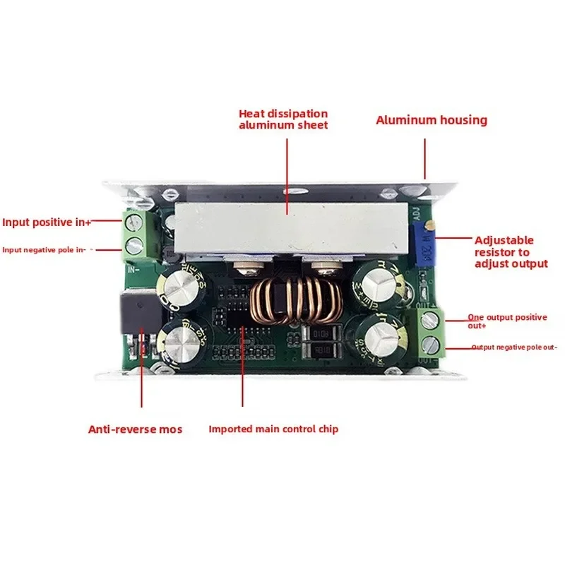 DC-DC Step Down Buck Converter 60V 48V 36V to 24V 19V 12V 9V 5V 3.3V Adjustable Voltage Regulator DC Power Supply Module