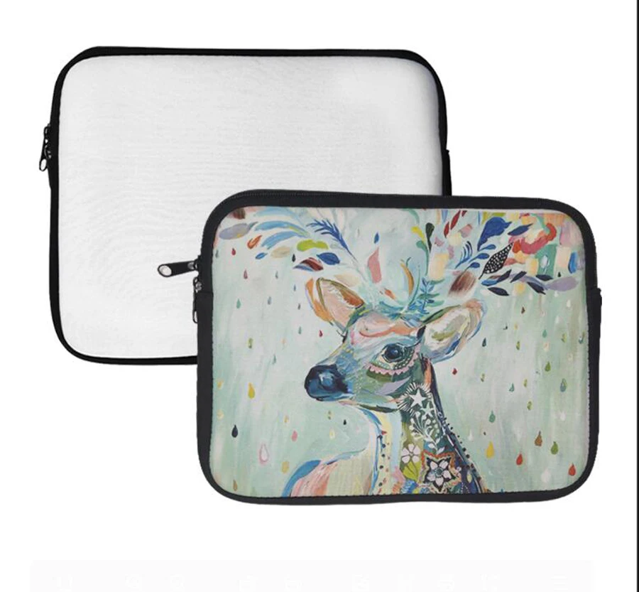 

DHL50pcs Sublimation DIY White Blank Neoprene Large Capacity Square 8/10Inch Computer Clutch Bag