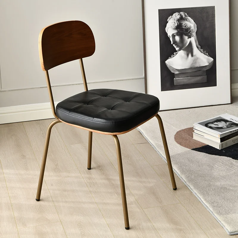 

Wood Modern Leather Dining Chair Simple Ergonomic Luxury Dining Chair Comfortable Designer Cadeiras De Jantar Nordic Furniture