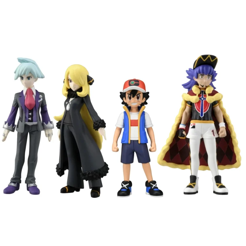 TOMY 2023 Pokemon Trainer Ash Ketchum Leon Cynthia Steven Stone 100% Return Anime Monster Collection Perfect Child Gift Toys