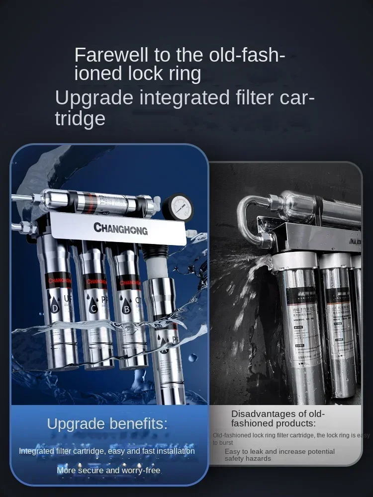 Changhong-sistema de purificación de agua de acero inoxidable, prefiltro para agua potable limpia