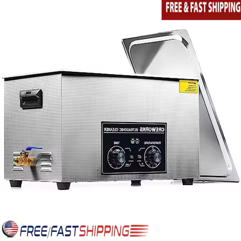30L Ultrasonic Cleaner 600W Heater Timer 304 Stainless Steel Sonic Parts Cleaner 40kHz Deep Cleaning Machine