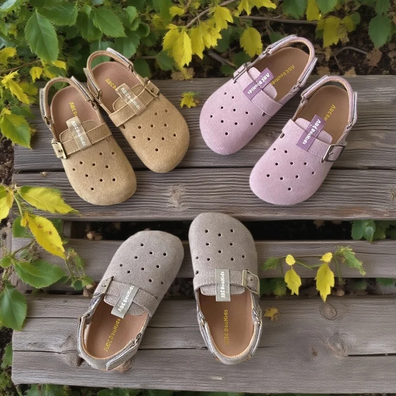Boys And Girls Cork Bottom Sandals 2025 Kids' Breathable Sandals Anti-Fatigue Shoes For School Beach Park Exploration Child​