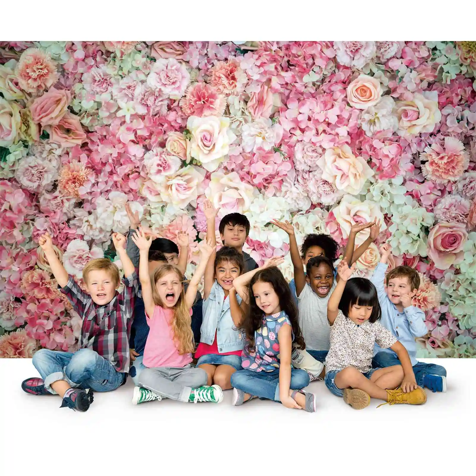 Hochzeit Blume Wand Kulissen Fotografie Braut dusche Party Fototermin Frühling Geburtstag personal isierte Kinder Foto Hintergründe