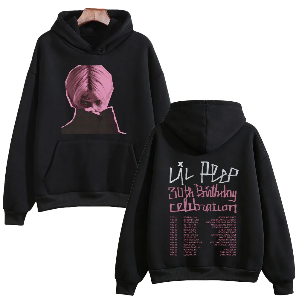 Lil Peep 30th Birthday Celebration Tour Hoodies 2026 Fashion Men Women Hip Hop Long Sleeve Pullover Pop Music Sweatshirt Clothes