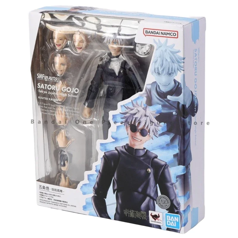 Bandai-Jujutsu Kaisen SHF Satoru Gojo Figuras de Ação, Brinquedos de Animação, Modelo Colecionador Genuíno, Presentes Anime Hobby, Original, Em Stock