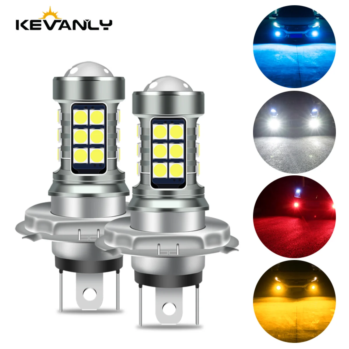 2개입 자동차 안개등 H11 LED 램프 9005 HB3 9006 HB4 H9 H8 화이트 옐로우 아이스 블루 레드 자동차 LED 초고휘도 주간 주행등