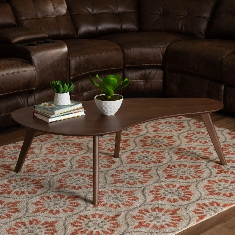 

Scarlette Mid-Century Modern Walnut Finished Coffee Table