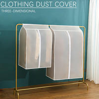 Transparent Stereo Clothes Dust Cover Clothes Storage Wardrobe Suit Case Cover Home Organizer Bags Dress Suits Garment Bags for