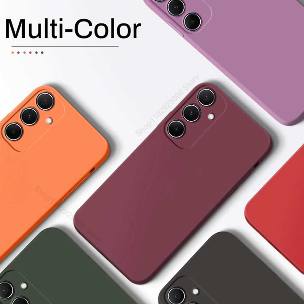 For Samsung A55 A15 A54 Case Soft Liquid Silicone Phone Cases For Samsung Galaxy A55 A15 A54 5G Shockproof Cover For Samsung A55