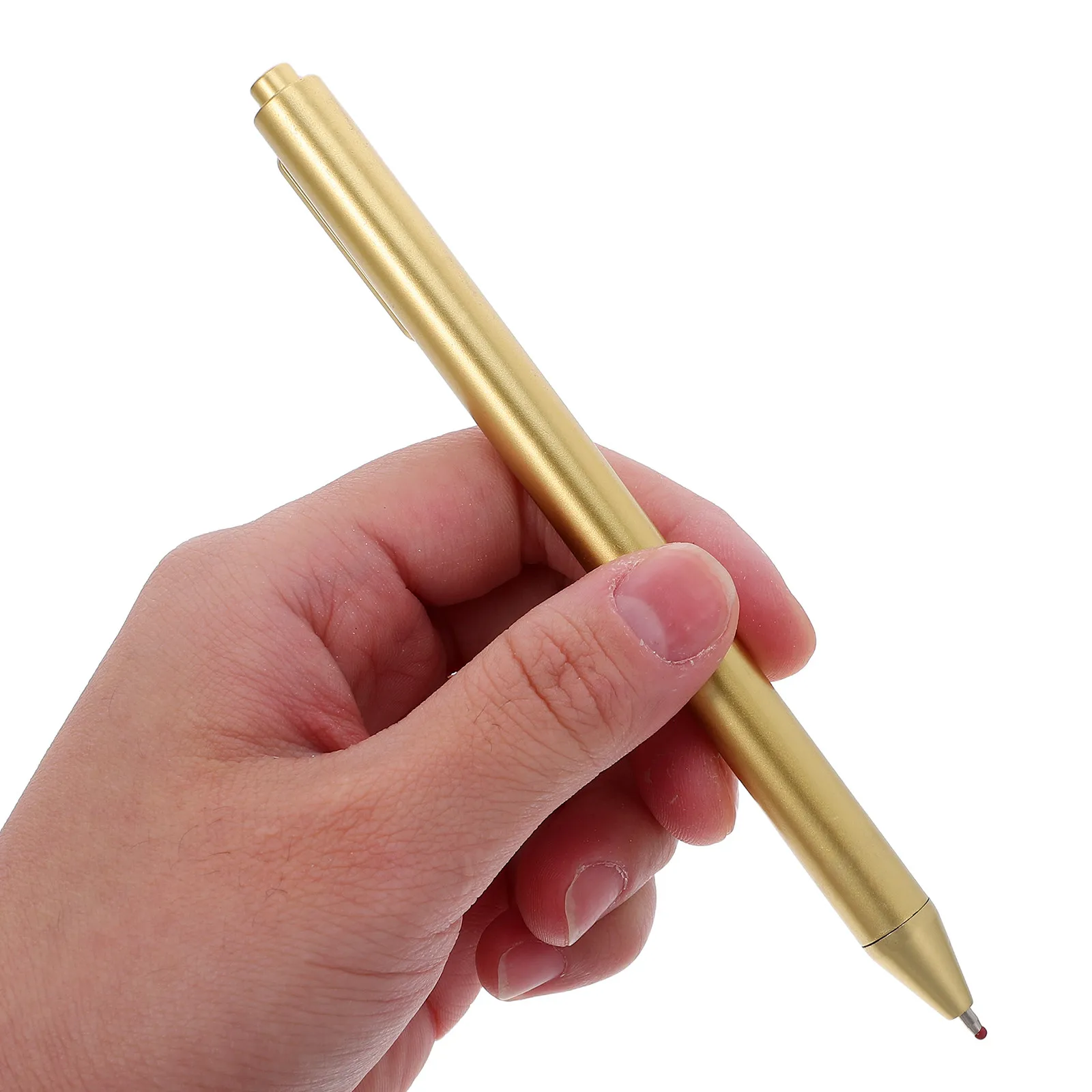 

30Pcs Press Ballpoint Pen Gold Clip Sleek Slim Black Ink Business Writing Instruments Employee Gift Versatile Office Signing Pen