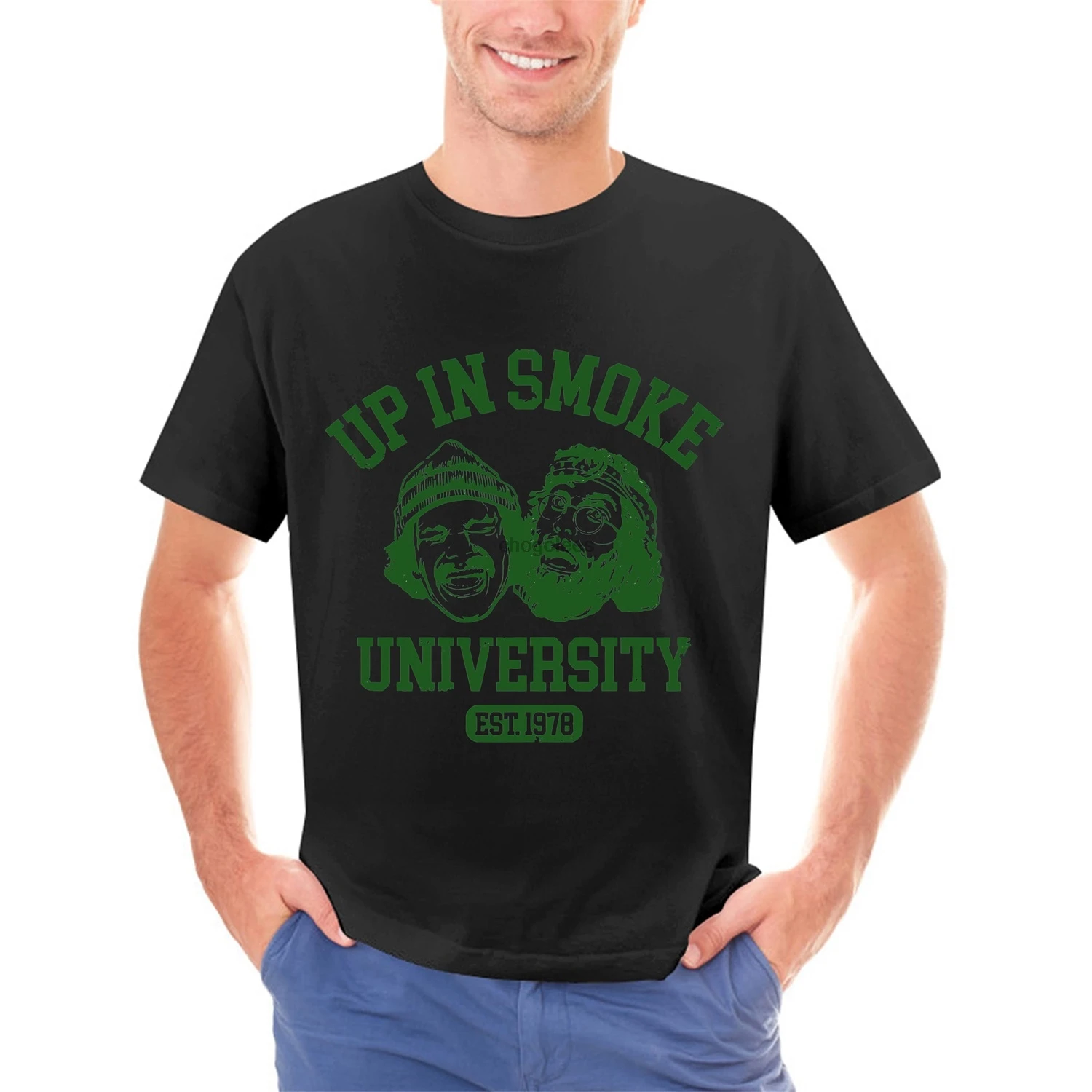 Vintage Cheech  Chong Up In Smoke Size M Movie University Stoner Weed T Shirt