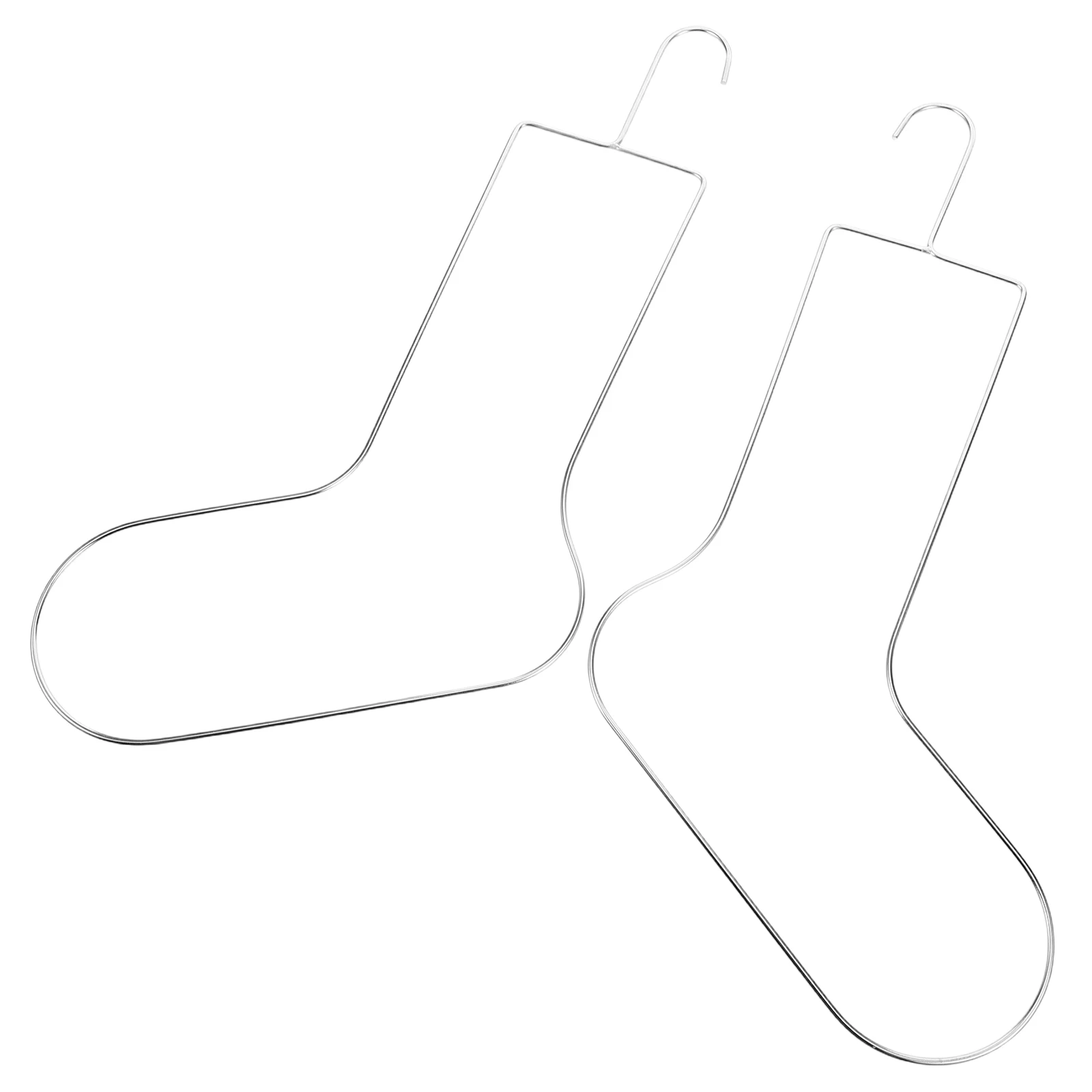 

2Pcs Metal Sock Hangers Stainless Steel Shaping Drying Display 42x22.5cm Sock Hanger Socks Hangers Display Stand