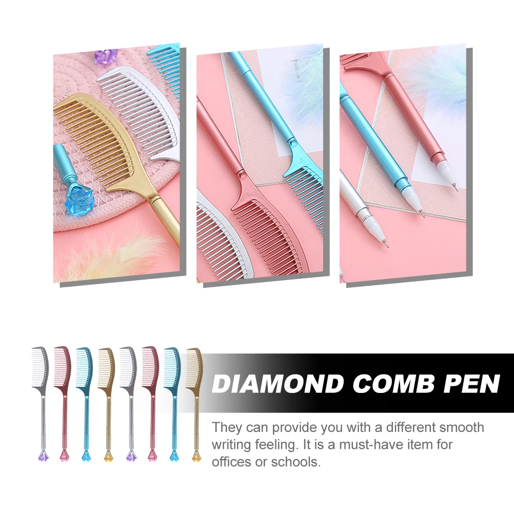 

8 Pcs Water-based Sign Pen Writing Accessory Portable Multi-function Gel Household Comb-shaped Ink