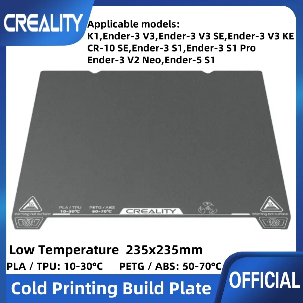 Creality Low Temperature Cold Printing Build Plate Double-sided 3D Printing Platform Board 235x235mm  for K1/CR-10 SE/K1 MAX