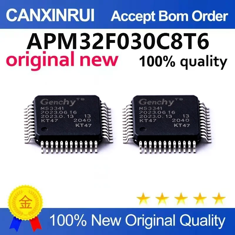(5pcs-100pcs)Brand new original APM32F030C8T6 LQFP-48 ARM Cortex-M0 32-bit microcontroller