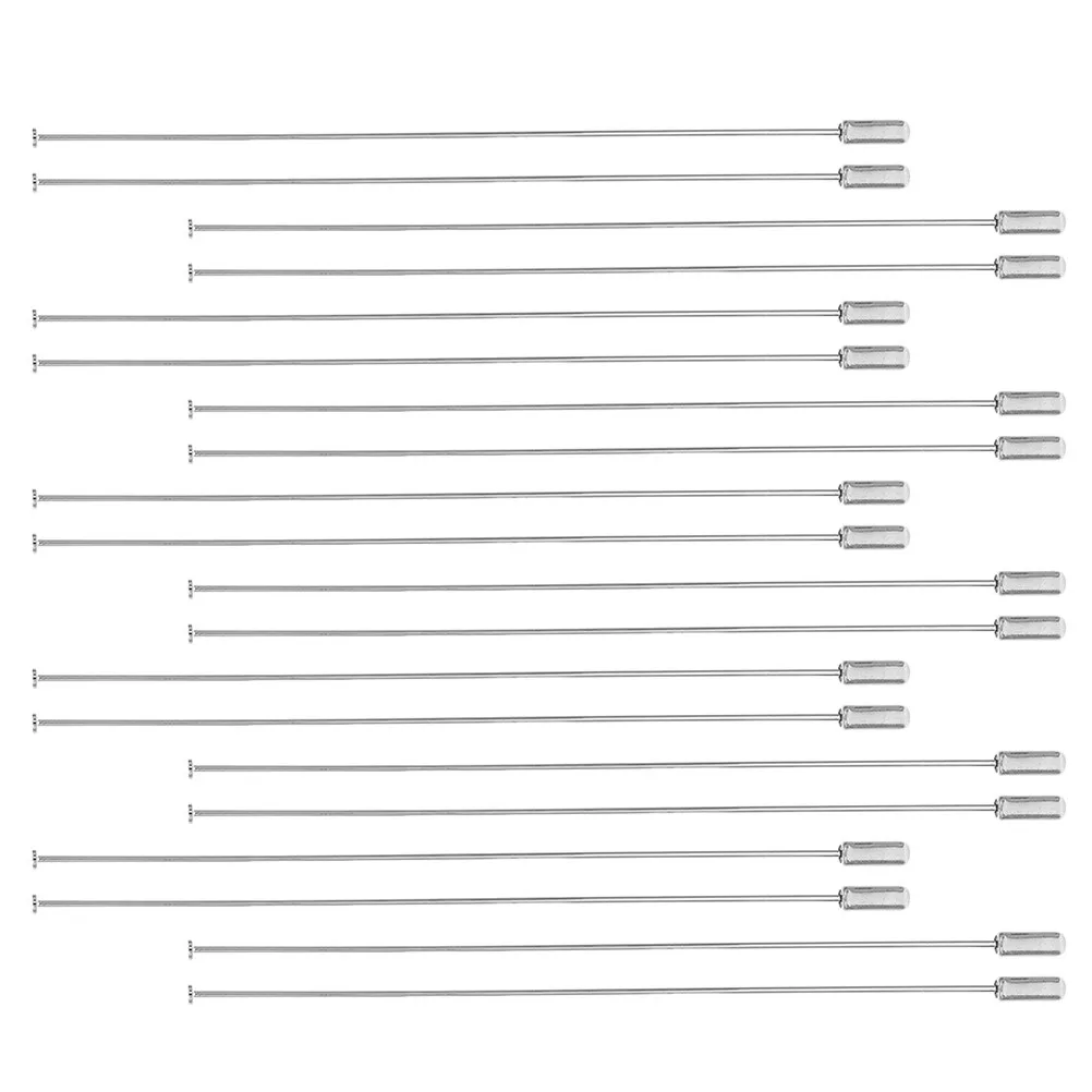 20Pcs Elegant Straight Stick Brooch Pins with Stopper Ends for Lapel Corsage Scarf Hat Jewelry Making DIY Crafts Boutonniere