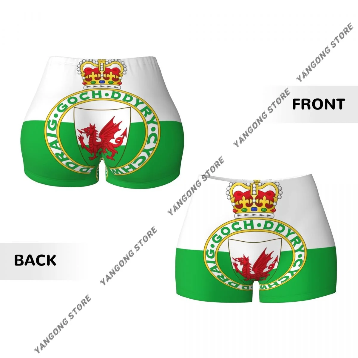 Frauen Yoga Shorts Flagge Von Wales Workout Shorts Fitness schnell trocknend Damen Yoga Gym Laufen Kurze Hosen Sportswear