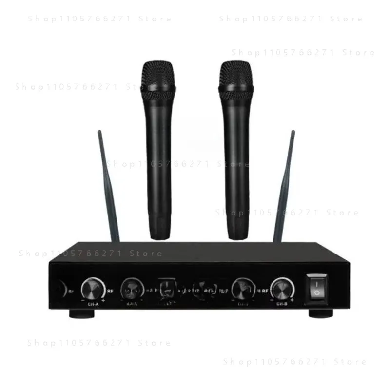 One to two wireless microphone, handheld home Karaoke U-segment adjustable frequency microphone