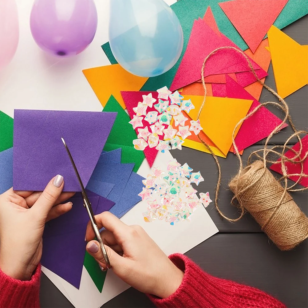 Bandes de papier étoile perle, 200 pièces, couleur vive, bricolage Origami, cadeau artisanal, motif créatif, décorations pliables à la main, fête d'étudiant
