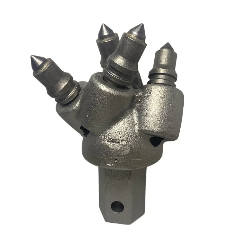 Photovoltaic excavator spiral drill center drill pile driver hole cutting machine positioning tooth 20 hole four-point head