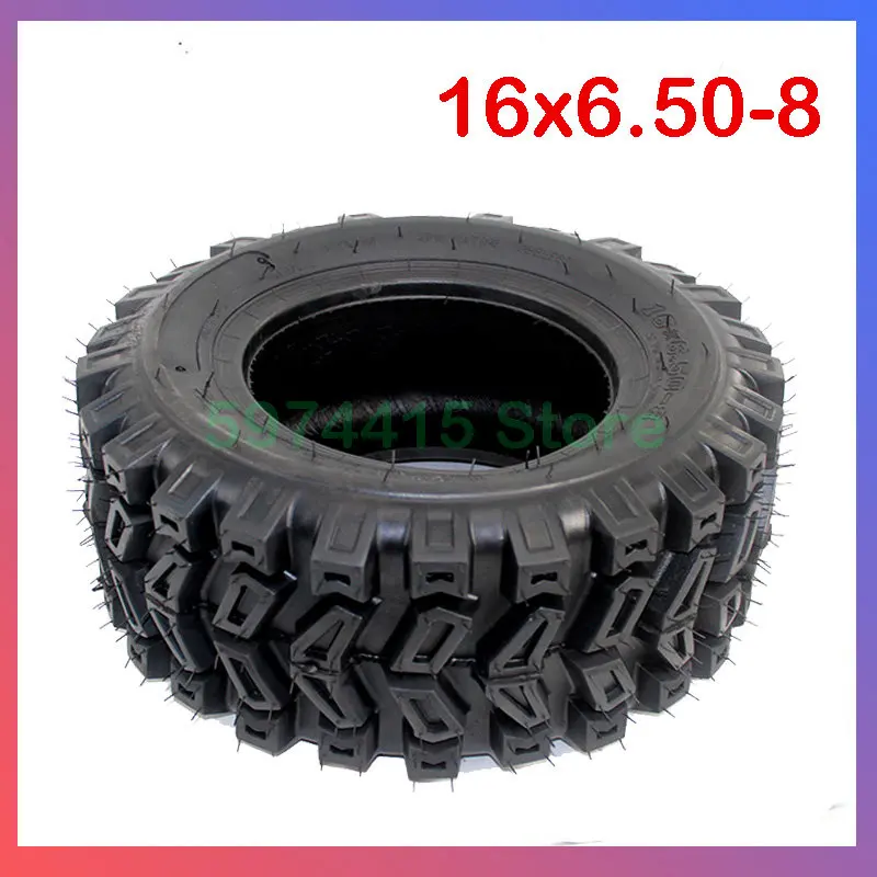 16 inch vacuum Tyre 16x6.50-8 Tubeless tire for ATV Buggy snowplow Lawn Mower Farm Vehicle Tool Car wheel Accessories