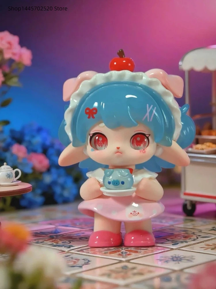 

New Ruby Little Rabbit Dessert House Series Handmade Blind Box China Style Girl Cute Doll Desktop Ornament Trendy Play Gift Toy