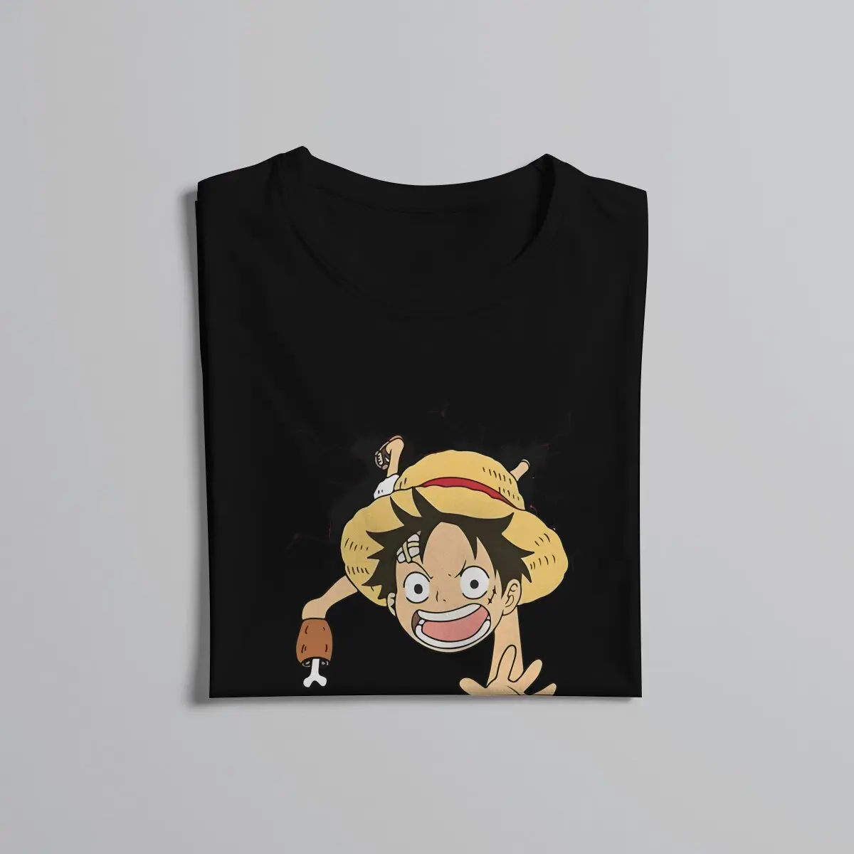 One-Pieces Anime Luffy Kid Meat Catching T Shirt Punk Men Tees Summer Clothing Polyester O-Neck TShirt