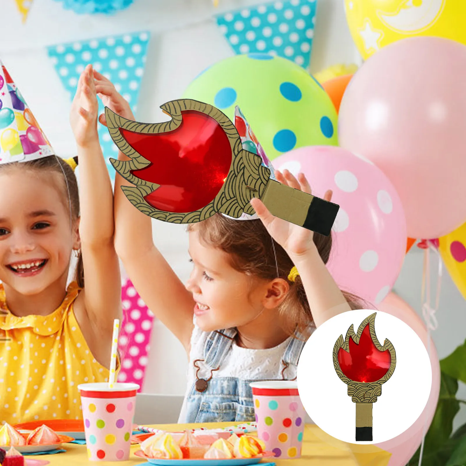 1 Satz 1 Set Diy Taschenlampe Requisiten Materialien für Kinder Lange künstliche Taschenlampe Bastelset Partygeschenke Geburtstag Abschluss Cosplay Outdoor